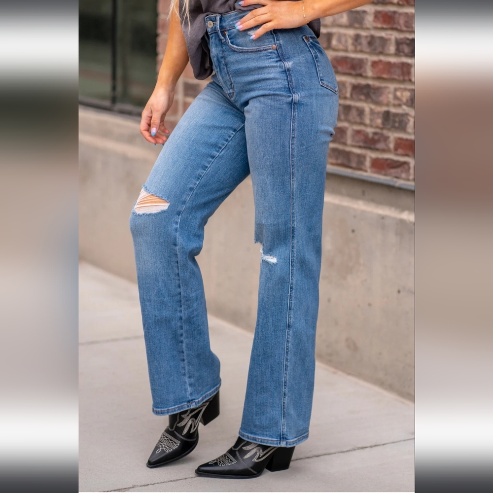 Judy Blue Tummy Control Top High Rise Straight Jeans - Picture 6 of 12